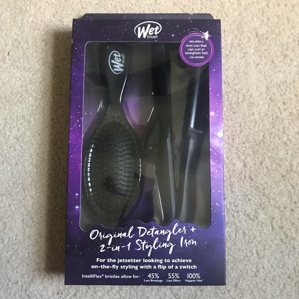 Wet Brush and Mini Straightener